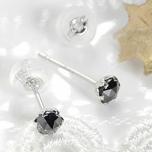 pt900 プラチナ ブラックダイヤモンド ピアス AAAクラス 人気 シンプル 0.40ct black-pia-pt900xmas