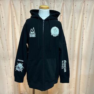 【極美品】MONCLER モンクレール 1952 ビッグロゴワッペン パーカー size XL ブラック