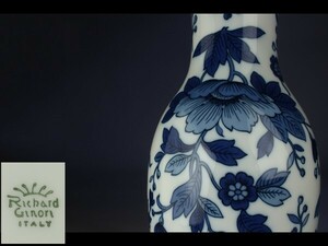 【西】Za336 リチャードジノリ Richard Ginori 大振 花瓶 高さ約43.8cm