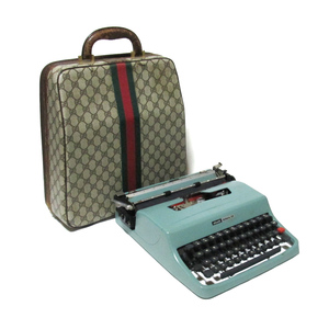 Vintage old GUCCI×Olivetti　ヴィンテージ オールド グッチ×オリベッティ　イタリア製 モノグラムケースタイプライター 134798-q