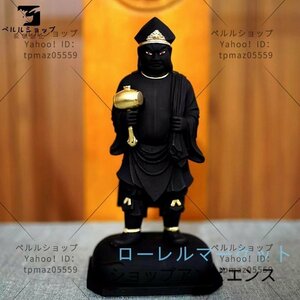 特売！彩繪 大黒天 大黒天木彫 置物 手作り 木彫仏像 仏師で仕上げ品 縁起物 彫刻工芸品