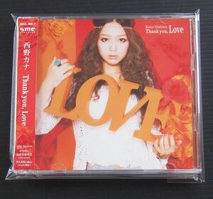 初回限定盤 CD＋DVD 帯付美品　西野カナ「Thank you Love」2011年発売盤　SME 980-1