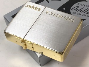 Zippo 1935 レプリカ・シンプルロゴ SG★金銀シルバーゴールド　新品