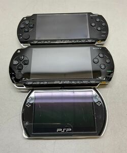 PSP PlayStation SONY ソニー ブラック 3台 まとめ PSP-1000 PSP-2000 PSP go