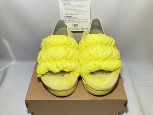 良品【2.5k031528】UGG アグ SCRUNCHITA 1140192 厚底サンダル アグオーストラリア イエロー 箱付 サイズ22cm