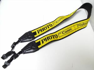 Canon 純正 ストラップ PHOTO FOR Canon PROFESSIONAL　黒(ブラック) 黄(イエロー) キヤノン　送料140円　755