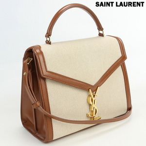 中古 サンローラン ハンドバッグ レディース ブランド SAINT LAURENT 2WAYショルダーバッグ キャンバス 578000 ベージュ