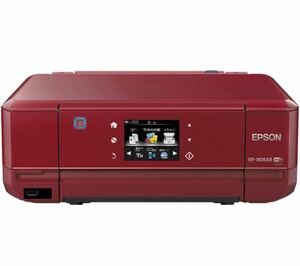 EPSON インクジェット複合機 Colorio EP-806AR 無線 有線 スマートフォンプリント Wi-Fi Direct レッドプリンター エプソン 箱無