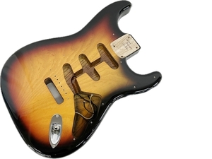 メーカー不明 ストラト タイプ ボディ 3トーン サンバースト カラー エレキ ギター ジャンクS8680103
