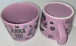 サンリオ・ANNA SUI・コラボマグカップ★同柄2個セット★シナモロール・20周年★シナモン★ファミマ限定★陶磁器