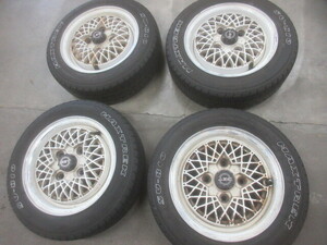 GET T1-13-1F アルミ ホイール 13インチ 13X5J +40 4H PCD114.3・2022年製 155/65R13 MAXTREK タイヤ付 4本