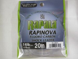 ラパラ　ラピノヴァ フロロカーボン ショックリーダー 4.0号 16lb 20m　新品