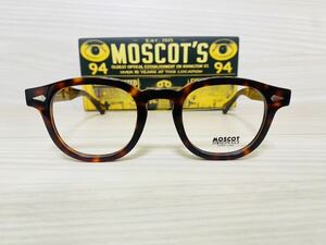 MOSCOT モスコット★レムトッシュ★メガネフレーム★LEMTOSH★伊達眼鏡 ウェリントン 鼈甲柄 定番 人気 セルフレーム 未使用 美品★