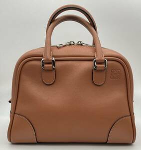 【エントルピー鑑定書付】LOEWE アマソナ75 471506 2WAY ロエベ ハンド ショルダー ブラウン バッグ