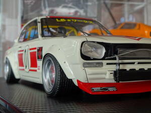 ☆140台限定☆IG2661☆1/18 LB-WORKS Hakosuka 2Door White/Red☆SSR マークⅢ type☆ハコスカ☆GT-R☆イグニッション☆ignition model