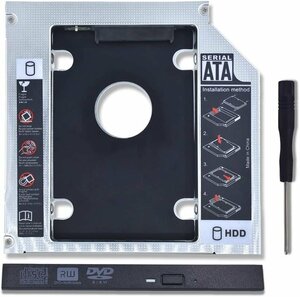 zmart 12.7mm光学ドライブ 2.5インチ HDD SSD アダプター アルミ SATA 3.0 ケース エンクロージャ 複数可能