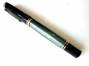 高級 PELIKAN ペリカン 万年筆 SOUVERAN スーベレーン M800 ペン先 18C-750 M 中字 緑縞 グリーン