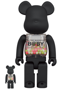 【当選品】◆ MY FIRST BE@RBRICK　B@BY × RESTIR　MATT BLACK Ver. 100％ & 400％ ◆ 千秋 ◆ 新品未開封品 ◆