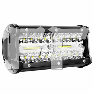 送料無料.. 7インチ LED ワークライト 作業灯 120W 6500K ホワイト 照明 トラック SUV ボート 建設機械 12V/24V兼用 SM120W 1個 新品