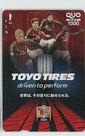 9-w747 サッカー 本田圭佑 東洋タイヤ クオカード 1000円券