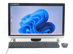 中古一体型パソコンWin11+office TOSHIBA　D714/T7LB core i7　4700MQ/新品SSD512GB/8GB/21インチ/WEBカメラ　HDMI/USB3.0/送料無料