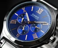 新品カシオ新作30m防水メンズ腕時計ブルー逆輸入CASIO日本未発売