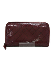 BOTTEGA VENETA◆長財布/エナメル/RED/レディース