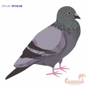 鳥のステッカー　デフォルメtype2　 カワラバト