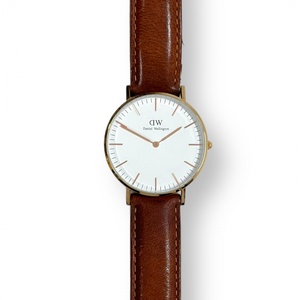 Daniel Wellington ダニエルウェリントン 2針 クォーツ式 36mm 腕時計 ウォッチ レザーベルト アクセサリー 服飾小物 ゴールド×ブラウン