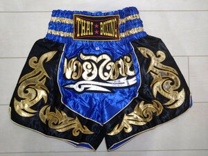 【新品】【THAI BOXING】 キックボクシング ムエタイパンツ キックパンツ 青 子供用　キッズSサイズ