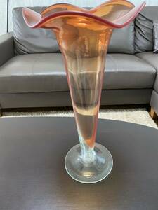 レトロ・フラワーベース 花瓶 ・花器 インテリア ガラス 