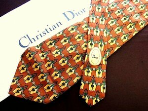 ♪9561D♪状態並品【家 テント 柄】ディオール【Christian Dior】ネクタイ