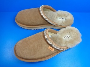 10733■新品 UGG AUSTRALIA アグ オーストラリア ムートン ボア サンダル ブーツ クロッグ 25 cm ベージュ