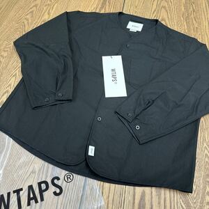 23SS 美品 wtaps シャツ ジャケット ノーカラー 長袖 トップス ダブルタップス デザイナー は 西山徹 TET neighborhood と同社ブランド