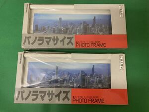 パノラマサイズ　 フォトフレーム　ナカバヤシ製品　ホワイト　写真EL判2枚用　　　未使用品　箱やぶれジャンク