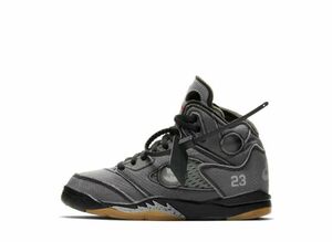 Off-White Nike PS Air Jordan 5 "Grey/Black" 21cm CV4827-001