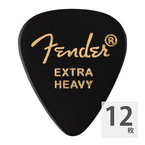 フェンダー ギターピック 12枚 セット エクストラヘビー 351 Shape Premium Picks Extra Heavy Black Fender