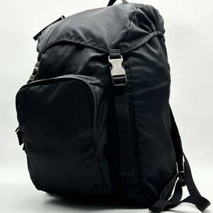 ●高級 ラージサイズ●PRADA プラダ V135 リュックサック バックパック デイパック ビジネスバッグ 鞄 かばん A4 PC ナイロン メンズ 黒