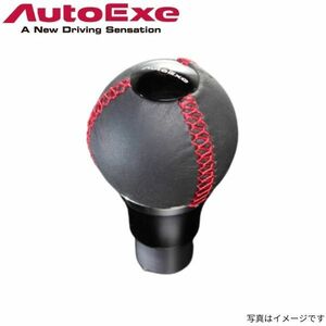 オートエグゼ シフトノブ アテンザ GH系 マツダ レッドステッチ 本革 球形状 AutoExe A1341-03