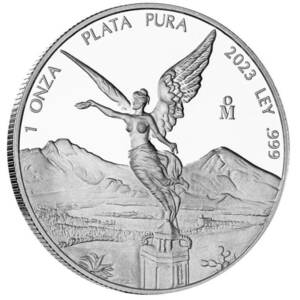 【ご紹介いたします！】メキシコ2023年 独立と自由の女神像 リベルタット1oz 31.1ｇ純銀貨 インフレにもデフレにも強いコインコレクション