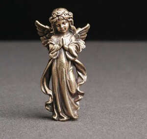 【新品】　真鍮製 可愛い 小さな天使 置物 幸運　祈り　エンジェル