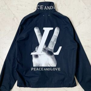 未使用級/size50★ LOUIS VUITTON ルイヴィトン 『PEACE AND LOVE/ピースアンドラブ』 ハリントン ジャケット ブルゾン LVロゴ ブラック 黒