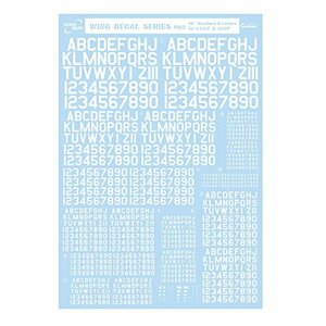 サンコーマーク工業 M02 45度 Numbers&Letters 白 13.5×19.5cm レプトジーダ WING DECAL SERIES