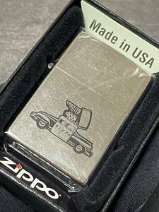 zippo ジッポカー シルバーダスト 特殊加工 希少モデル 2018年製 シルバーインナー 2018年製 ケース 保証書付き 