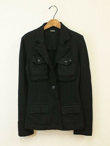 KZ499●MSCULO/マスキュロ●切りっぱなしデザインジャケット●黒
