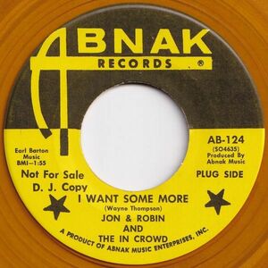 Jon & Robin I Want Some More / Love Me Baby Abnak US AB-124 204869 ROCK POP ロック ポップ レコード 7インチ 45