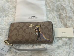 174 新品 COACH コーチ 長財布 ラウンドファスナー コラボ C5615