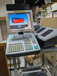 【中古】大阪引取歓迎　MARS マース POS システム レジ m8810 ICカードリーダー m3100　×　2台　システム　レジ セット【KTLS030】