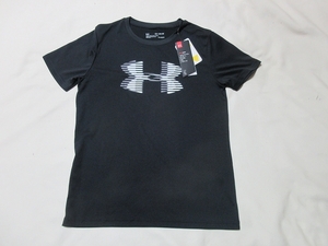 R-217★アンダーアーマー・1306073♪未使用タグ付/黒色/Tech Big Logo Solid Tee/半袖Tシャツ(YXL)★