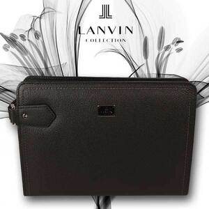 [LANVIN　COLLECTION]　ランバン　メンズポーチ　セカンドバッグ　クロ　　280221